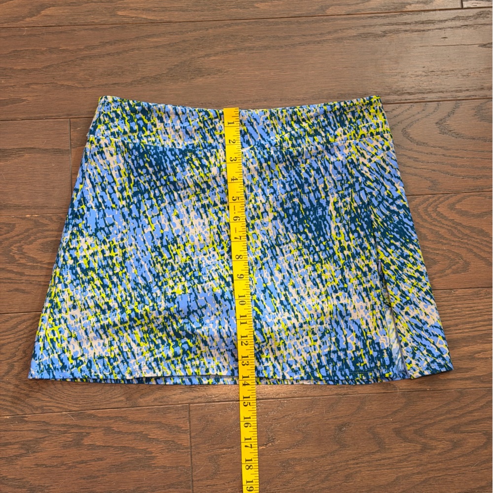 Jude Connally Morgan Skort Mid Rise Jude Cloth Blue Green Print Size XS - Picture 5 of 9